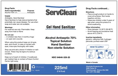 Gel Hand Sanitizer 225 ML NDC 64646-328-25 - gel Label 225ml
